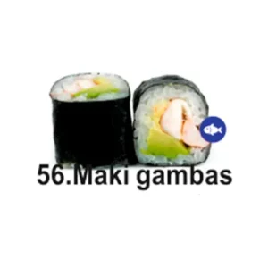 056.Maki gambas con aguacate