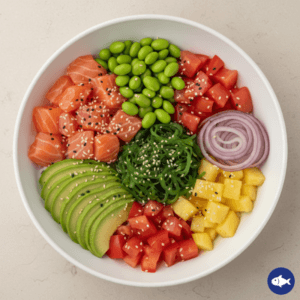 Poke salmon
